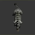 Animated Zebra Character With Striped Pattern And Playful 3D Rendered Design 3d model