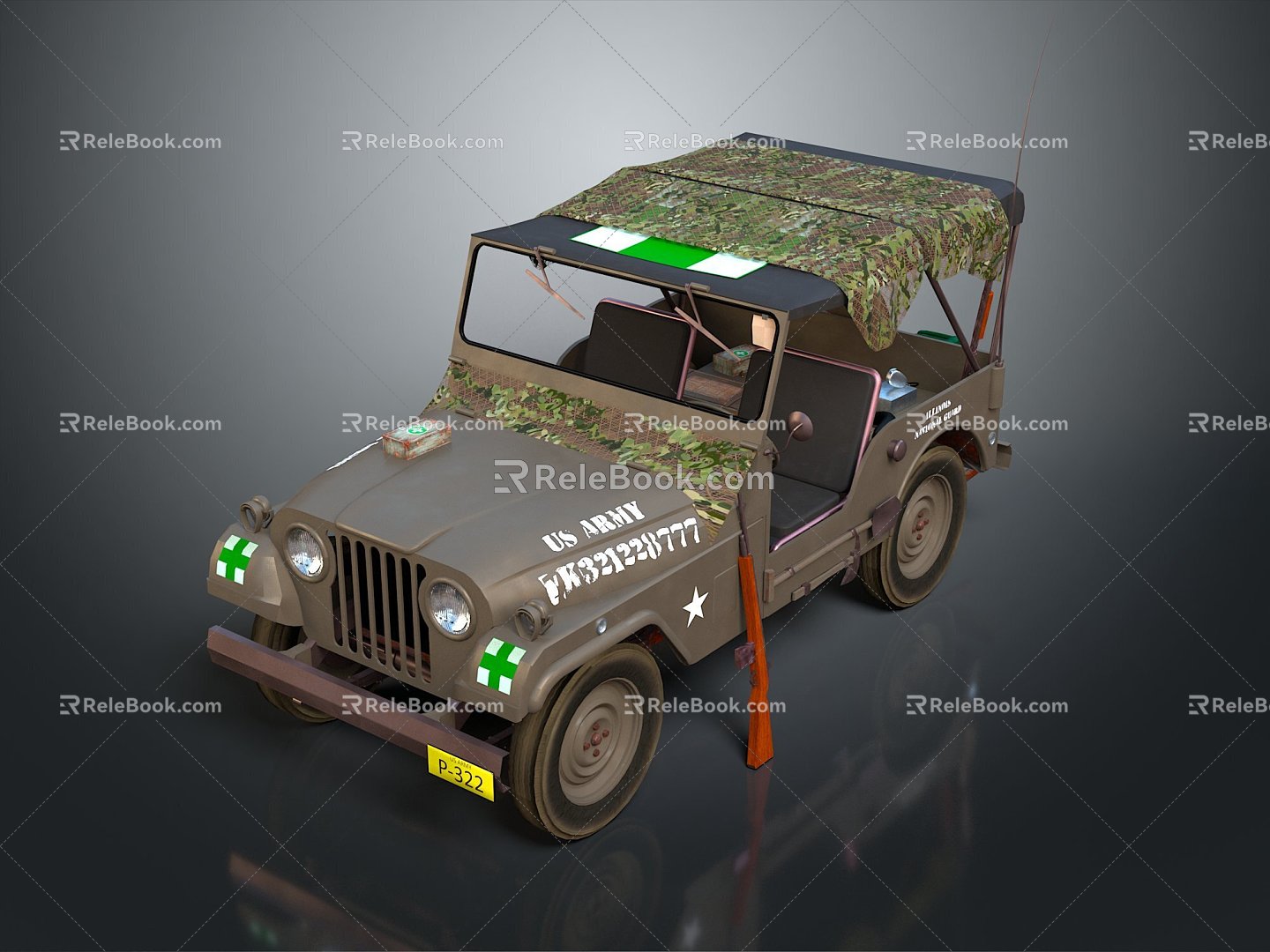 Hummer Pickup SUV Jeep 4WD 4WD SUV Military Jeep Hummer 3d model