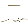 Modern Elegant Chandelier With Flowing Curved Metal Lines And Contemporary Design