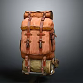 Vintage Leather Backpack With Multiple Straps Layered Design Green Base And Practical Pockets