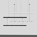 Minimalist Modern Linear Pendant Lights With Black And White Hanging Design