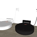 Modern sweeping robot intelligent sweeping robot 3d model
