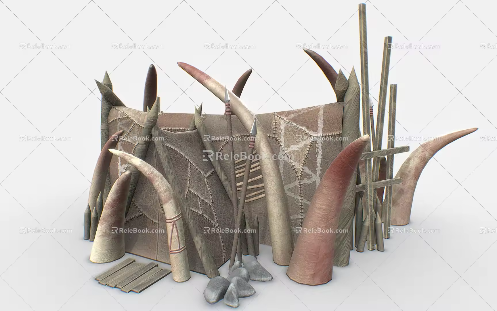 Primitive Horde Primitive Architecture Orc House 3d model