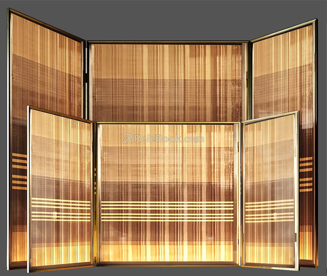 Modern hotel screen partition 3d model