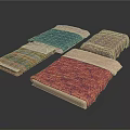 Multiple Colorful Patterned Mattresses With Different Designs And Textures For Bedroom Furniture