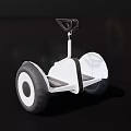 White Segway Play Equipment With Two Large Wheels Pedal Platform And Black Handlebar For Fun