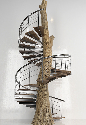 modern revolving staircase stake revolving staircase 3d model