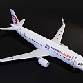 White China Eastern Passenger Jet With Red Logo And Streamlined Body Design 3d model