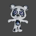 Playful 3D Panda Cartoon Character With Big Eyes And Open Arms