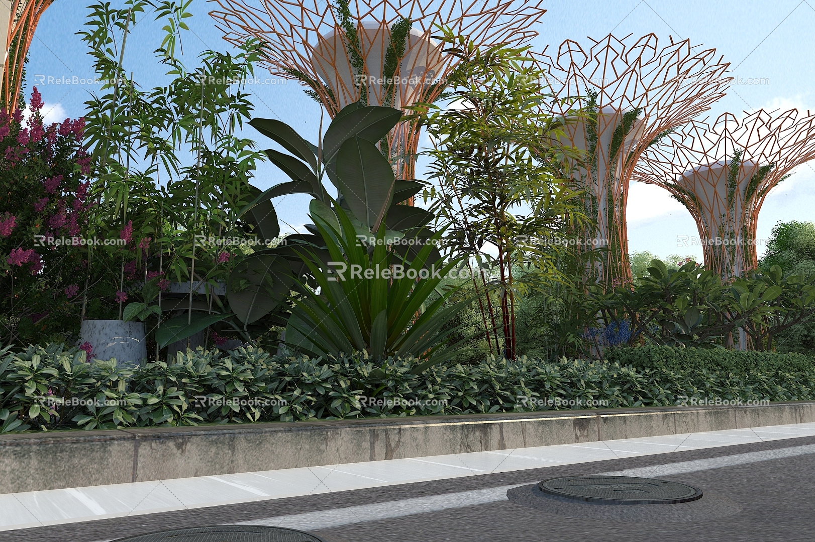 Garden landscape 3d model