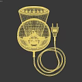 Handheld Garment Steamer with Beige Design Transparent Water Tank and Power Cord