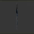 Ornate Fantasy Sword With Blue Glowing Details And Intricate Metallic Design