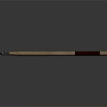 Traditional Axe Weapon With Metal Head And Light And Dark Wooden Handle On Gray Background