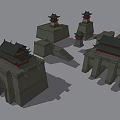 Ancient Chinese Architecture With Traditional Pagodas Stone Gateways And Classic Roof Designs