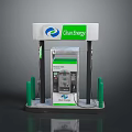 Clean Energy Fueling Station Pump Featuring Green Design And Brand Logo