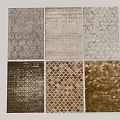 Square Rugs with Various Patterns and Textured Designs for Home Decor 3d model