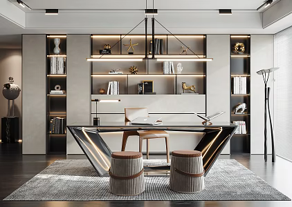 Modern study 3d model