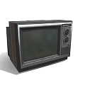 Vintage Victory Television With Retro Design Classic Look And Control Knobs 3d model