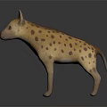 Realistic Spotted Hyena 3D Model Standing With Lifelike Spots And Pose