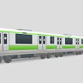 Train EMU High Speed Rail 3d model