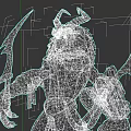 Horned Bearded Muscular Mythical Creature Warrior With Dual Scimitars