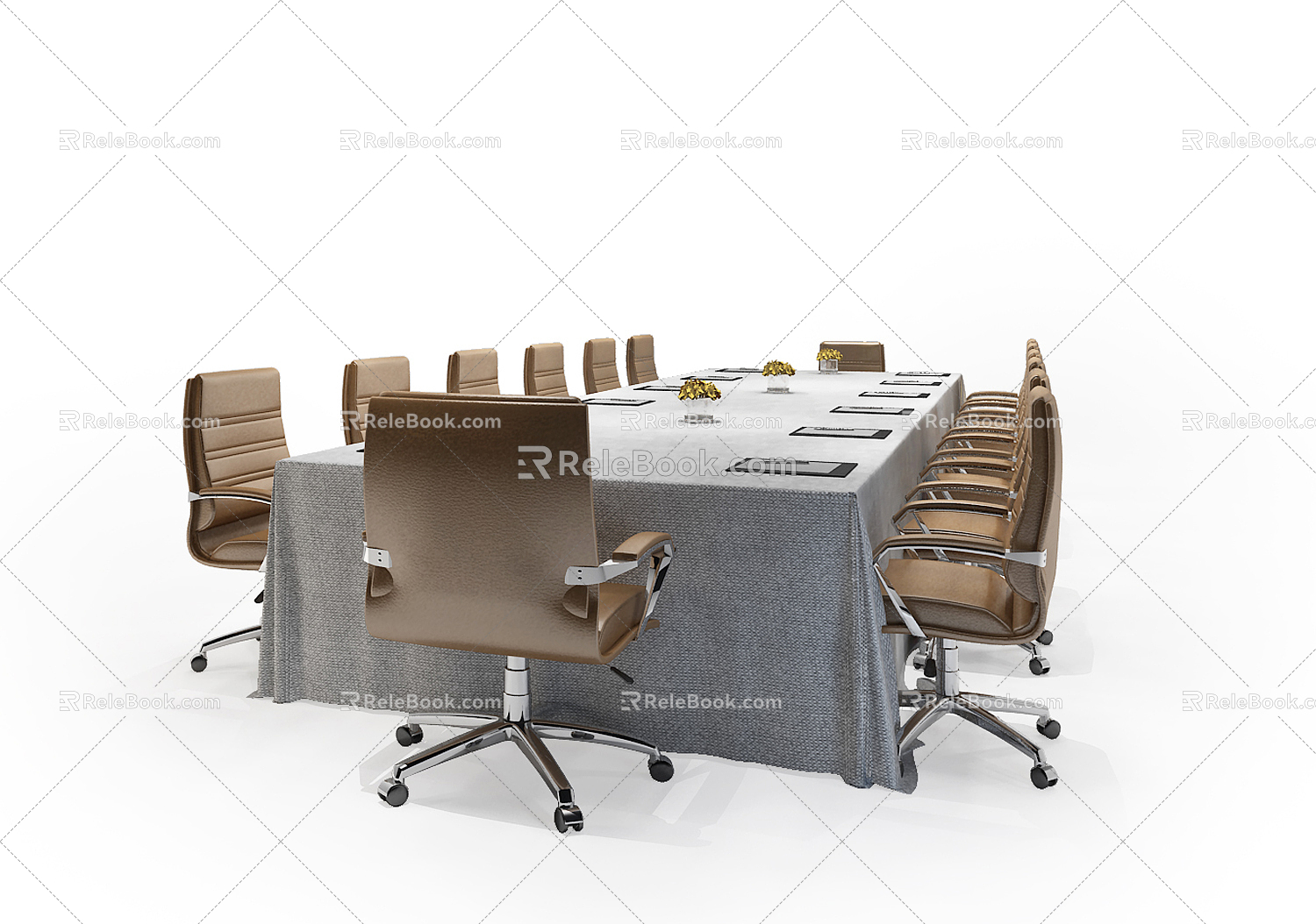 Conference tables and chairs 3d model