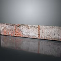 Architectural Wall Design Featuring Red Bricks Gray Concrete Peeling Texture And Industrial Vintage Style