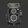 Yashica MAT 124G Twin Lens Reflex Camera With Vintage Black Body Design