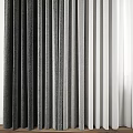 Elegant Textured Curtains in Black Gray and White for Modern Home Window Decor