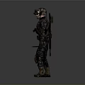 Tactical Combat Outfit Featuring Helmet Body Armor Knee Pads And Gloves