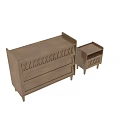 Wooden Dresser With Circular Pattern Design And Multiple Styles In Natural Finish
