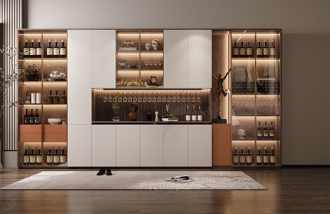 Modern Wine Cabinet 3d model