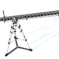Sturdy Adjustable Metal Tripod Device With Long Frame And Multiple Holes 3d model