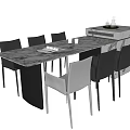 Nakajima counter bar counter operating table dining table and chairs 3d model