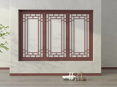 New Chinese-style Window Lattice Hollow Window 3d model
