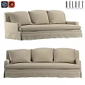 Two Seater Sofa Modern Comfortable Fabric Upholstered Beige Color With Plush Cushions And Simple Design