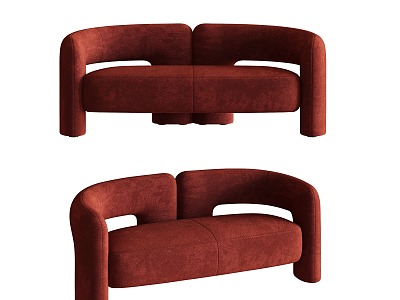 Double sofa Three-seat sofa Multi-person sofa Sofa 3d model