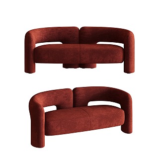 Double sofa Three-seat sofa Multi-person sofa Sofa 3d model