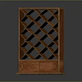 Elegant Wooden Wine Cabinet Featuring Diamond Lattice Storage And Bottom Drawers