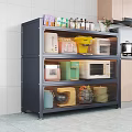 Modern Tall Kitchen Side Cabinet With Large Storage Capacity For Different Small Kitchen Appliances