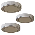 Modern Round Ceiling Lights With Red Black White Wooden Frame Design 3d model