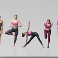 Women In Different Outfits Showing Various Poses For Fashion And Active Wear