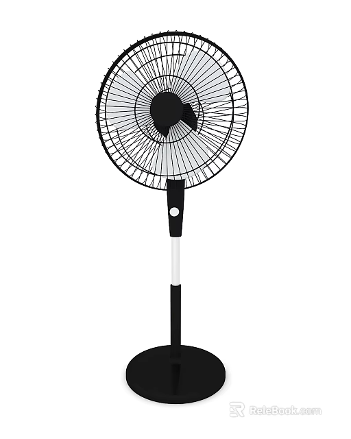 Modern Standing Fan With Adjustable Stand And Efficient Cooling Function For Home Use 3d model 