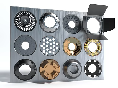 Various Air Conditioner Vents With Different Design Patterns And Styles On 3d model