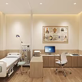 Modern Hospital Outpatient Clinic Space With Plants Glass Block And Wooden Floor