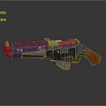Modern Tactical Gun With Perforated Body Orange Grip And FALKE Inscription Design