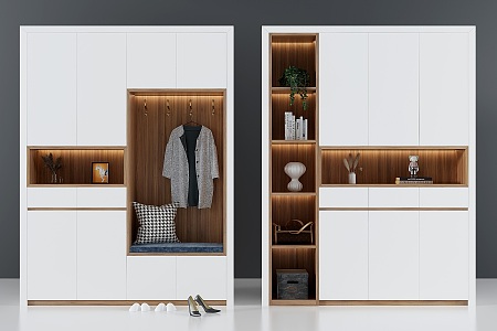 Modern Shoe Cabinet Combination Entrance Cabinet 3d model