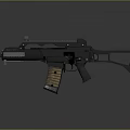 Tactical Black Combat Rifle With Scope Detachable Magazine And Ergonomic Stock