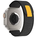 Dual Modern Smartwatch With Digital Analog Dials Fitness Tracking And Black Nylon Straps