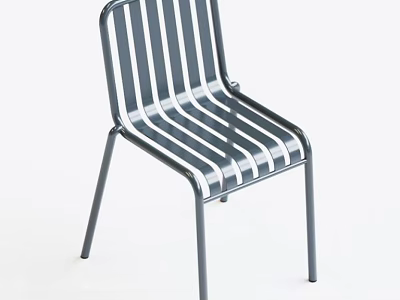 Modern Leisure Chair With Metal Frame Striped Seat Back And Sleek Design 3d model